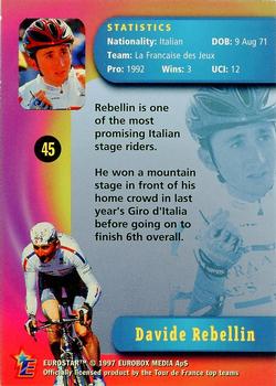 1997 Eurostar Tour de France #45 Davide Rebellin Back